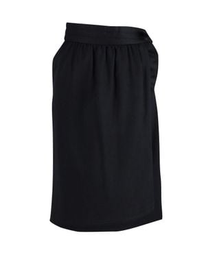 ESCADA Wool Wrap Over Midi Skirt - Black