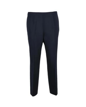 Peserico Technical Blend Straight-Leg Formal Pants - Blue