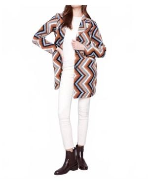 Charlie b Long Crochet Coat - White