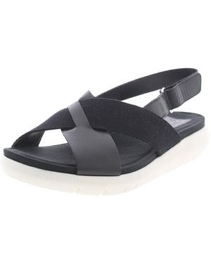 Naturalizer Lilac Knit Leather Slingback Sandals - Blue