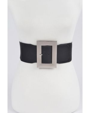 Fashnzfab Material Buckle Belt - Gray