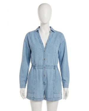Z Supply Sully Twill Romper - Blue