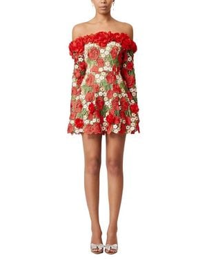 Emma way Printed Mini Dress - Red