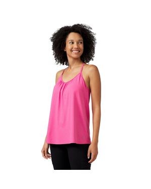 Free Country Microtech Chill B Cool V-Neck Built-In Bra Cami Top - Blue