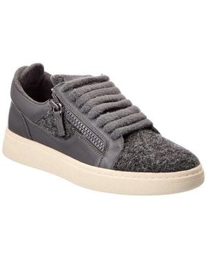 Giuseppe Zanotti Gz/94 Wool & Leather Sneaker - Gray