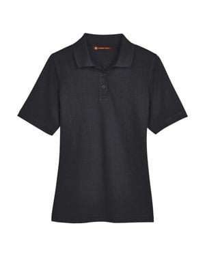 Harriton Advantage Snag Protection Plus Polo - Black