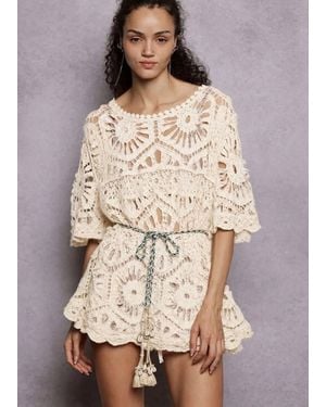 Pol Crochet Boho Top - Natural