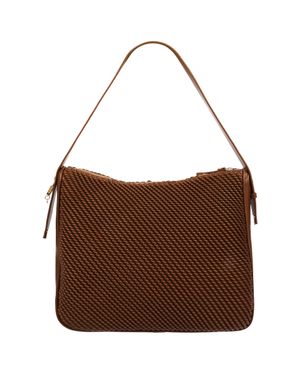 Jason Wu Haywood Double Zip Hobo Bag With 3D Rope Pleated Detail - Brown