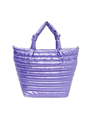 Lemonbella Puffer Shoulder Tote Bag - Purple