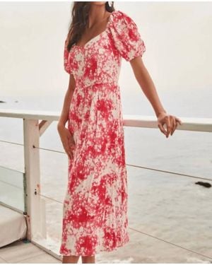 Sugarlips Crush Puff Sleeve Dress - Pink
