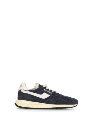 Autry Reelwind Low Pebbled Leather Sneakers - Blue