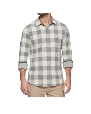Flag & Anthem Thatcher Hero Knit Flannel Shirt - Gray