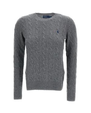 Polo Ralph Lauren Cable Knit Wool-Cashmere Sweater - Gray