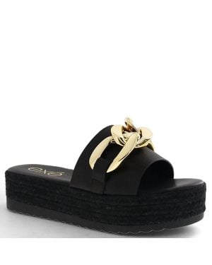 Exe' Hydra 697 Wedge Sandal - Black