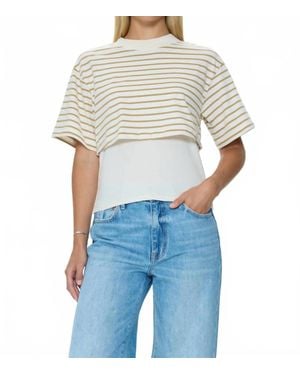 Pistola Camryn Boxy Overlay Tee - Blue