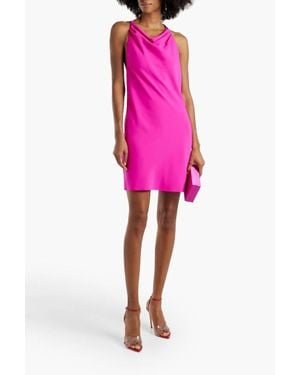 Et Ochs Ella Crystal Embellished Crepe Halterneck Mini Dress - Pink