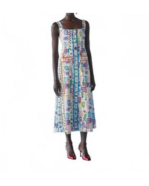 Celiab Bunya Midi Dress - Blue