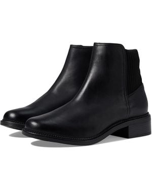 Clarks Maye Palm 26174354 Boots Leather Side Zip Ankle Rhs5712 - Black