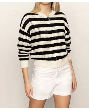Sanctuary Open Knit Bomber Jacket - Black