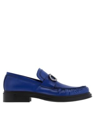 Ferragamo Ferragamo Duccio Leather Gancini Loafers, Size 9 Ee - Blue