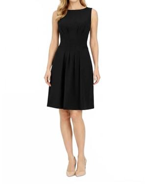 Taylor Sleeveless A-Line Day Dress - Black