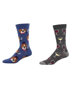 Socksmith Dapper Dog & Sip Sip Hooray Socks - Black