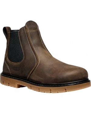 Keen San Jose Chelsea Pull-On Work Boots - Brown