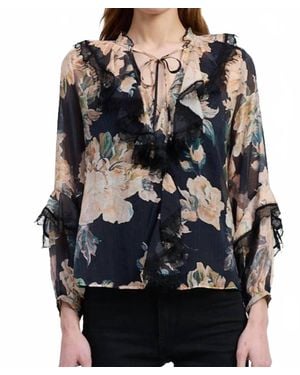 En Saison Peregrine Long Sleeve Blouse - Black