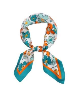 TRUEDAMES Flower Pattern Fashion Bandana - Blue