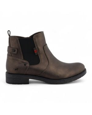 Mustang Burgundy Chelsea Ankle Boots - Brown
