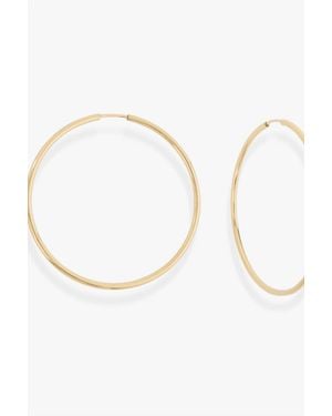 Shashi Endless Hoop Earrings - Metallic