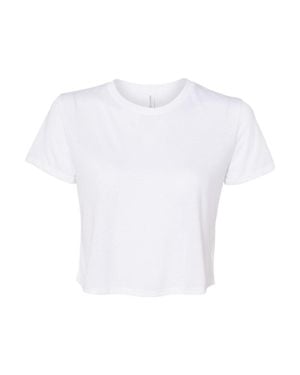 Bella Canvas Flowy Crop Tee - White