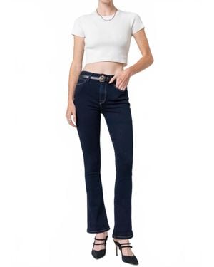 NOEND Cora Mid Rise Skinny Boot Jeans - Blue