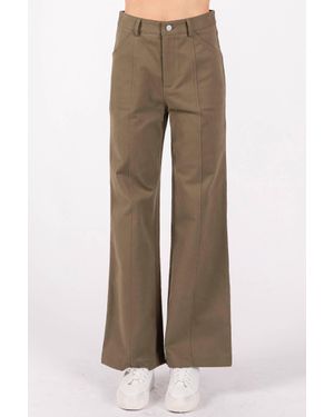 CALISTA Adela Wide Leg Pants - Brown