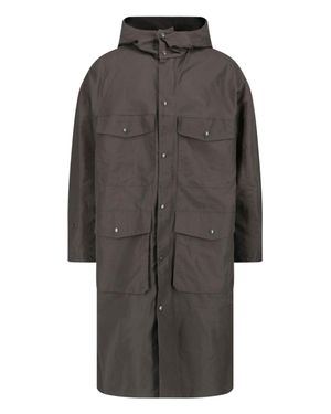 Lemaire Long Straight Utilitarian Hooded Jacket - Gray