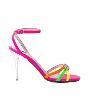 Fundae Twist Of Fun Recycled Leather Stiletto Sandals - Pink