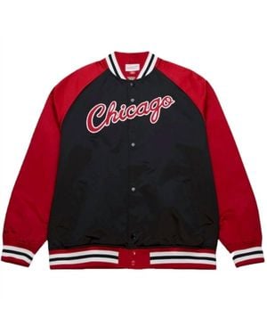 Mitchell & Ness Chicago Bulls Double Clutch Lw Satin Jacket - Red