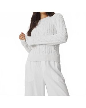 Splendid Annabella Cable Knit Sweater - White