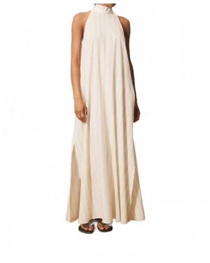 FRNCH Giuseppina High-Neck Maxi Dress - Natural