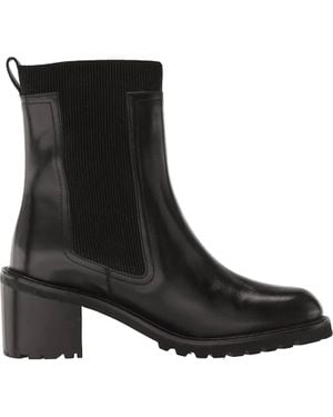 Seychelles Far Fetched Knit And Leather Boots - Black