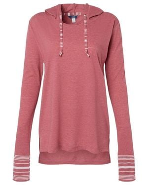 Mv Sport Heathered Jersey Hooded Tunic - Pink