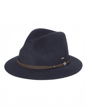 NEW KARL LAGERFELD women\'s matilda wool felt hat in navy KARL LAGERFELD Women main image 3