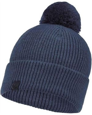 Buff Adult Merino Knitted Beanie Hat - Blue