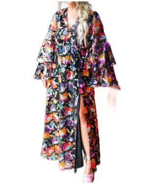 BuddyLove Multi Sequin Maxi Dress - White