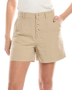 Onia Air Linen-Blend Boyfriend Short - Natural
