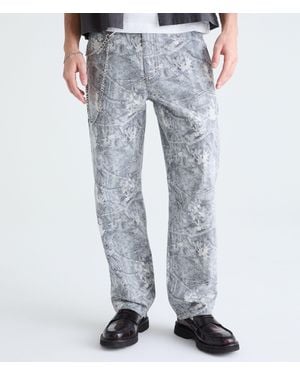 Aéropostale Forest Camo Baggy Carpenter Pants - Blue