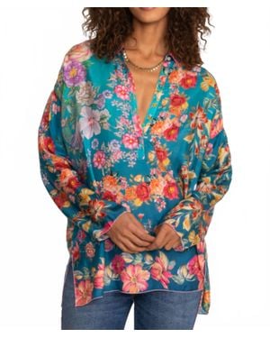Johnny Was Neutra Mara Blouse - Blue