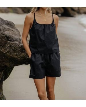 Et Clet Poplin Tank & Shorts Set - Black
