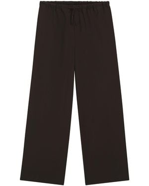 BOSS Wide-Leg Pants With Relaxed Fit And Drawstring Waistband - Black