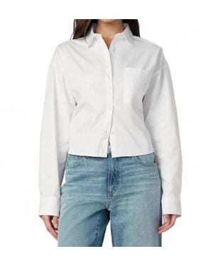 Joe's Jeans Perfect Cropped Button Down Shirt - White